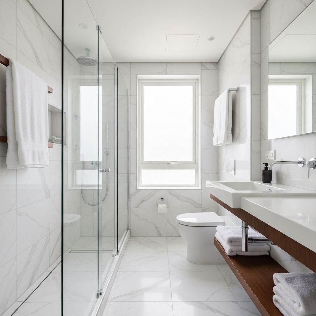 Luxury bathroom after cleaning