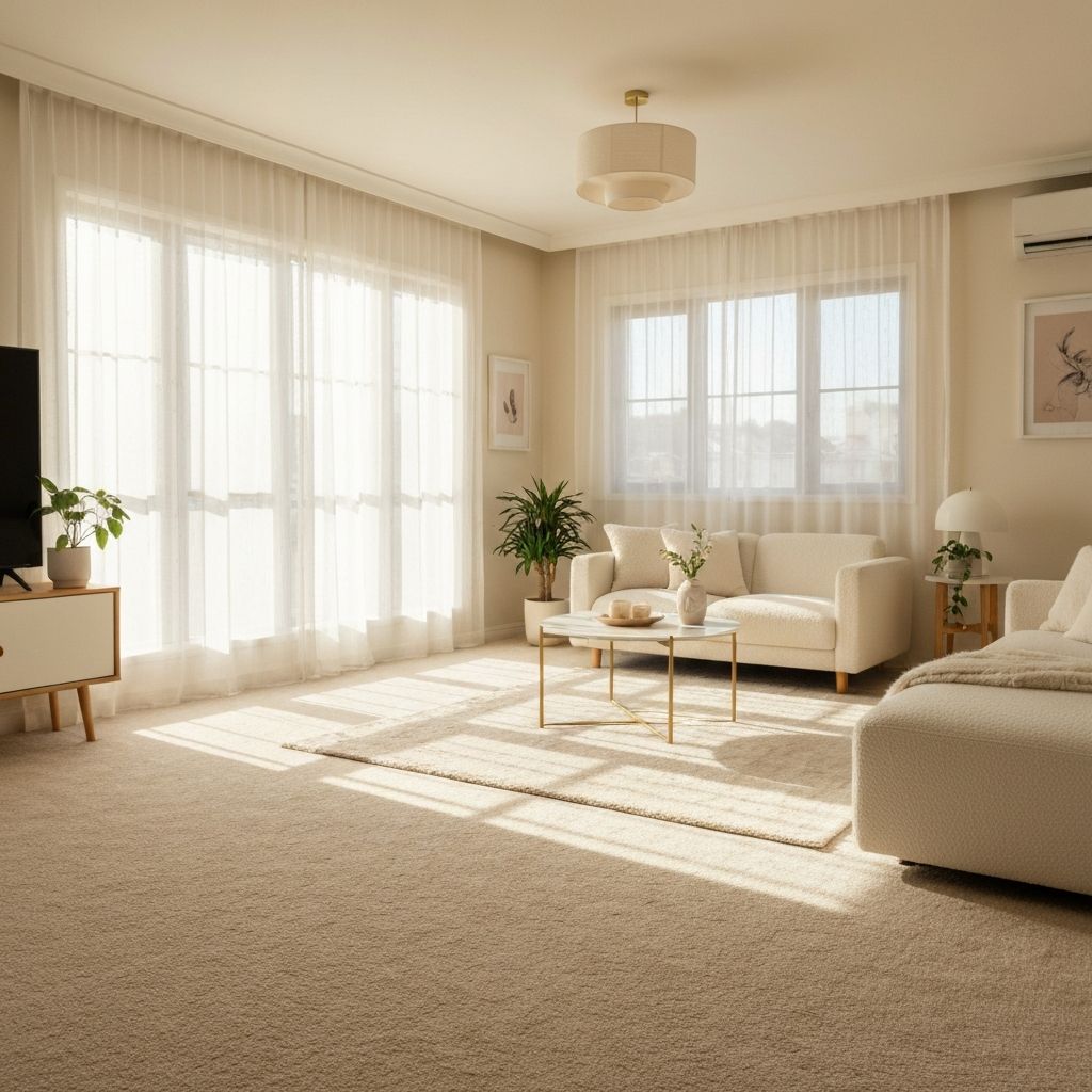 Clean organized living room